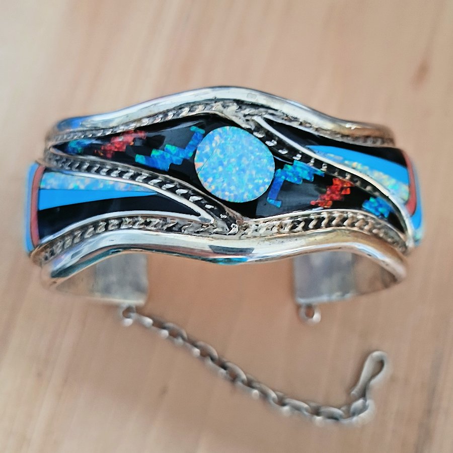 Bracelet Zuni Femme, Opale et Pierres