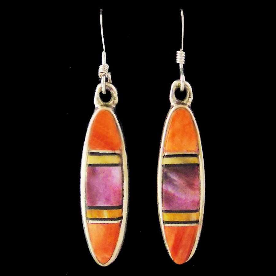 Boucles d'oreilles amérindiennes en véritables huîtres épineuses