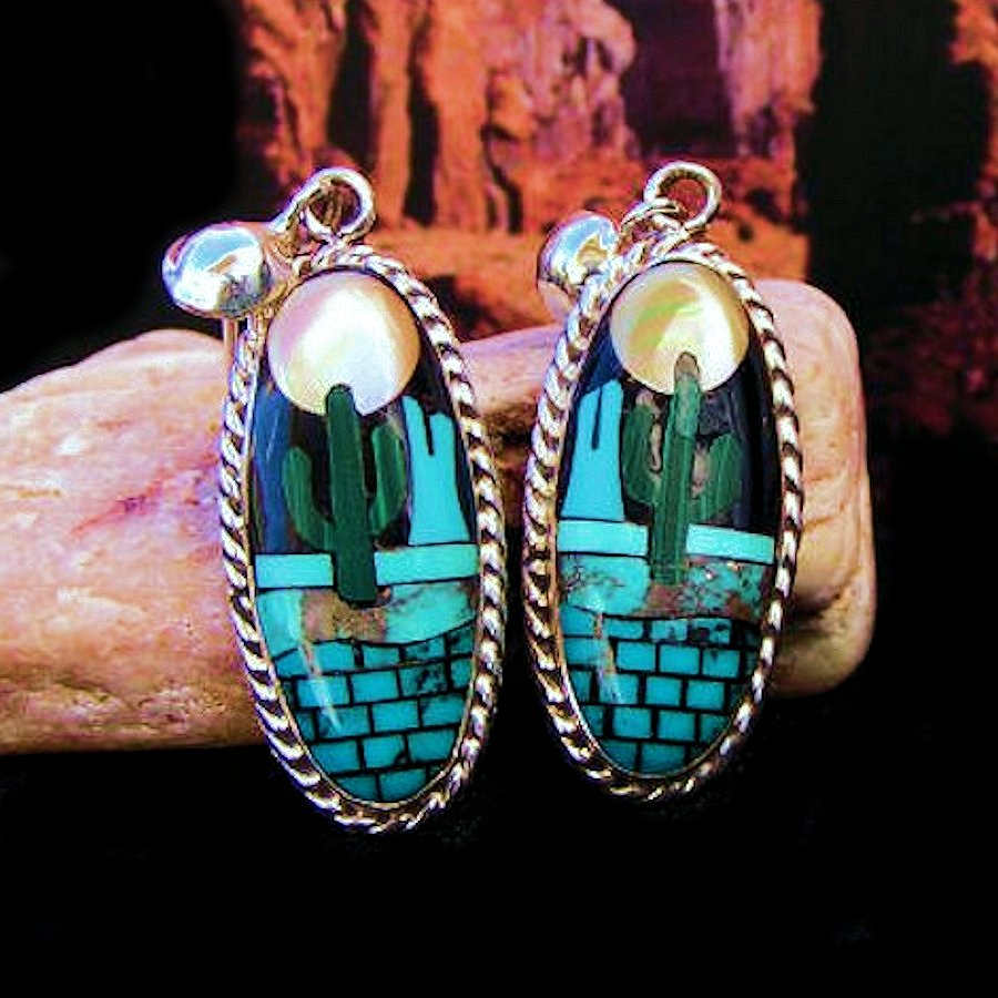 Boucles d'Oreilles MONUMENT VALLEY ET CACTUS