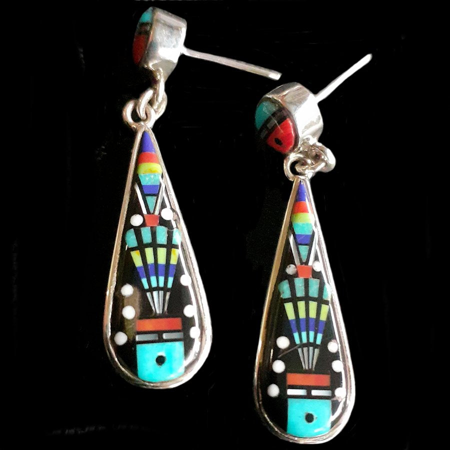 Boucles d'Oreilles Goutte Kashina, Bijou Amerindien