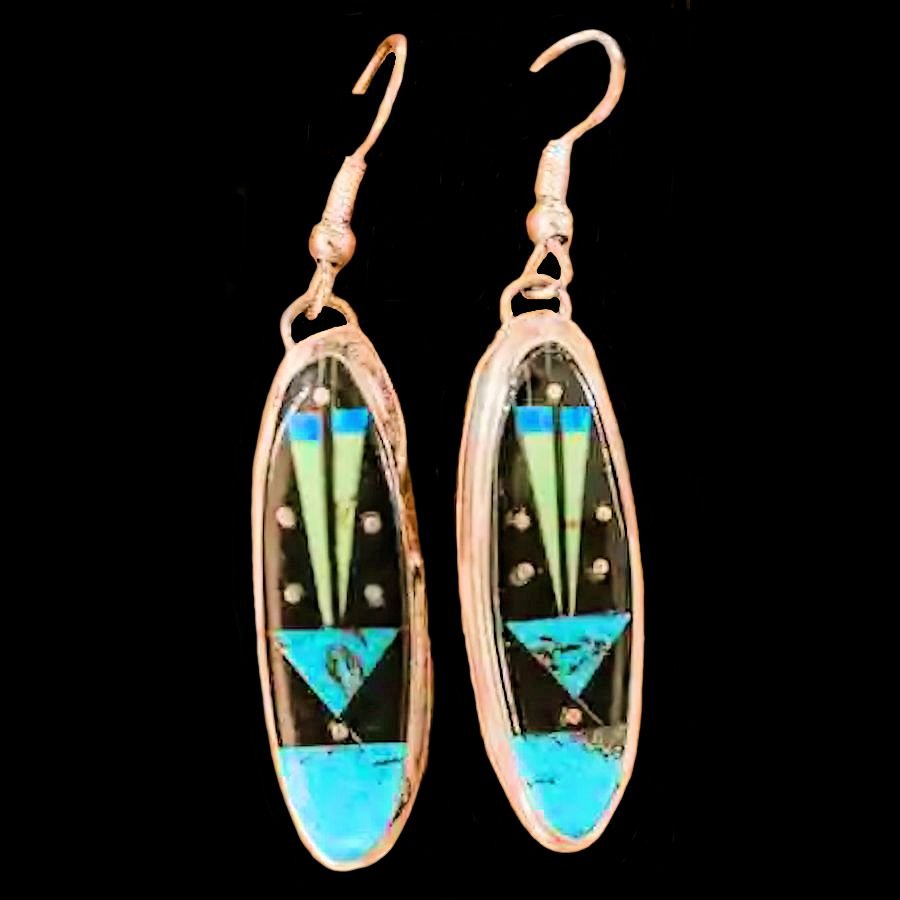 Boucles d'Oreilles Zuni Ovales, Flèche