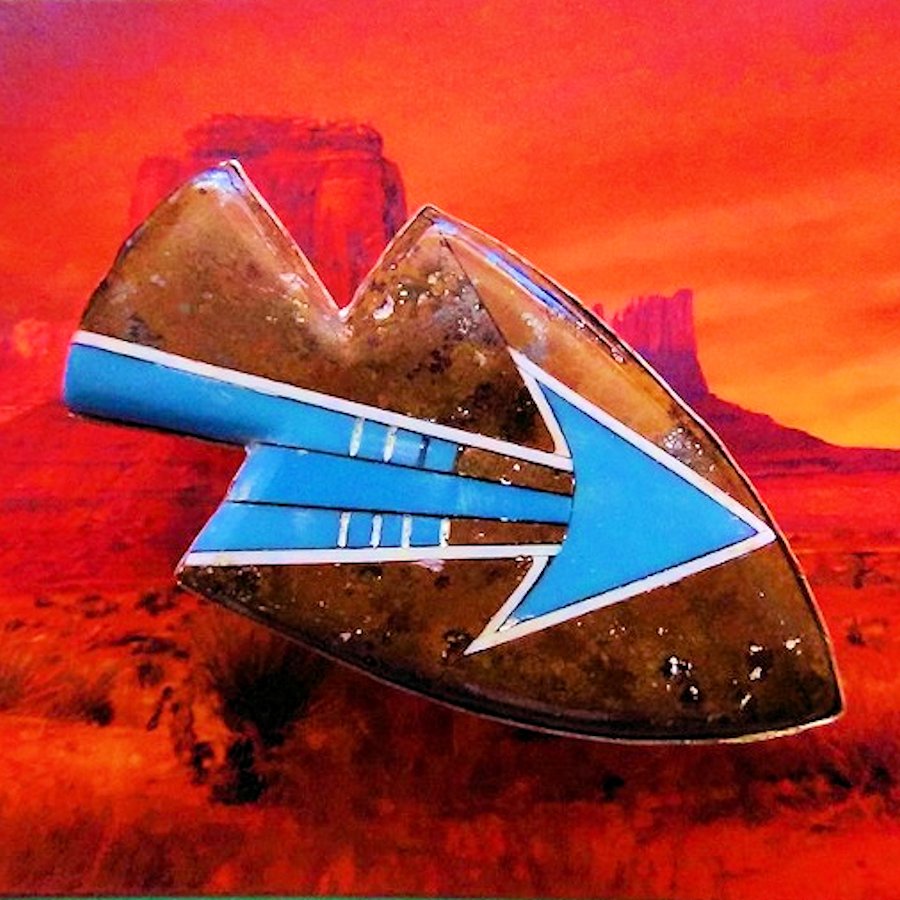 Bolo Tie Pointe de Flèche en Argent Mod.1