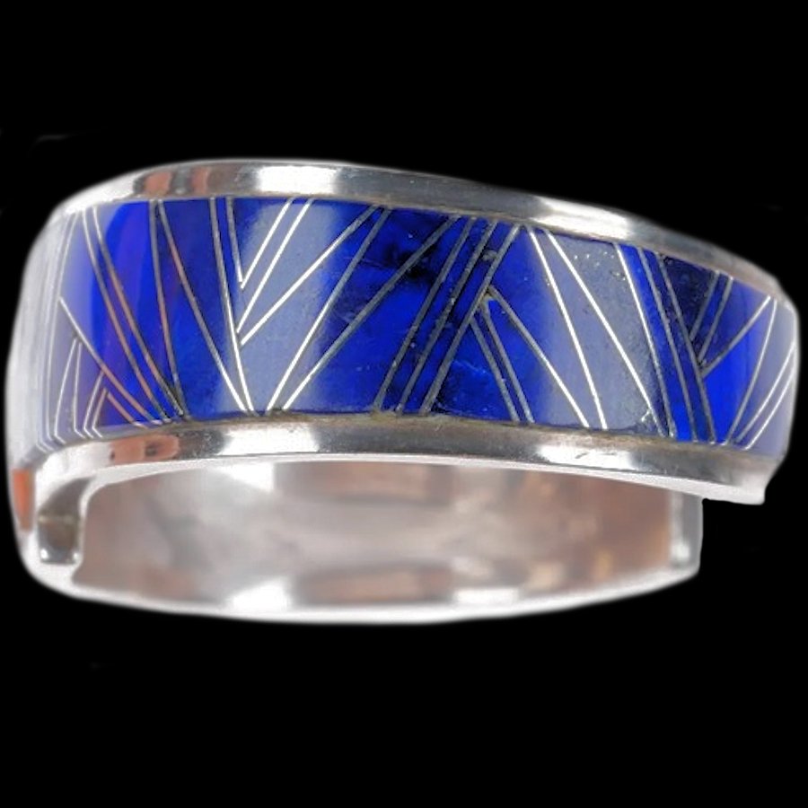 Bracelet Lapis Lazuli et Spondylus en Argent