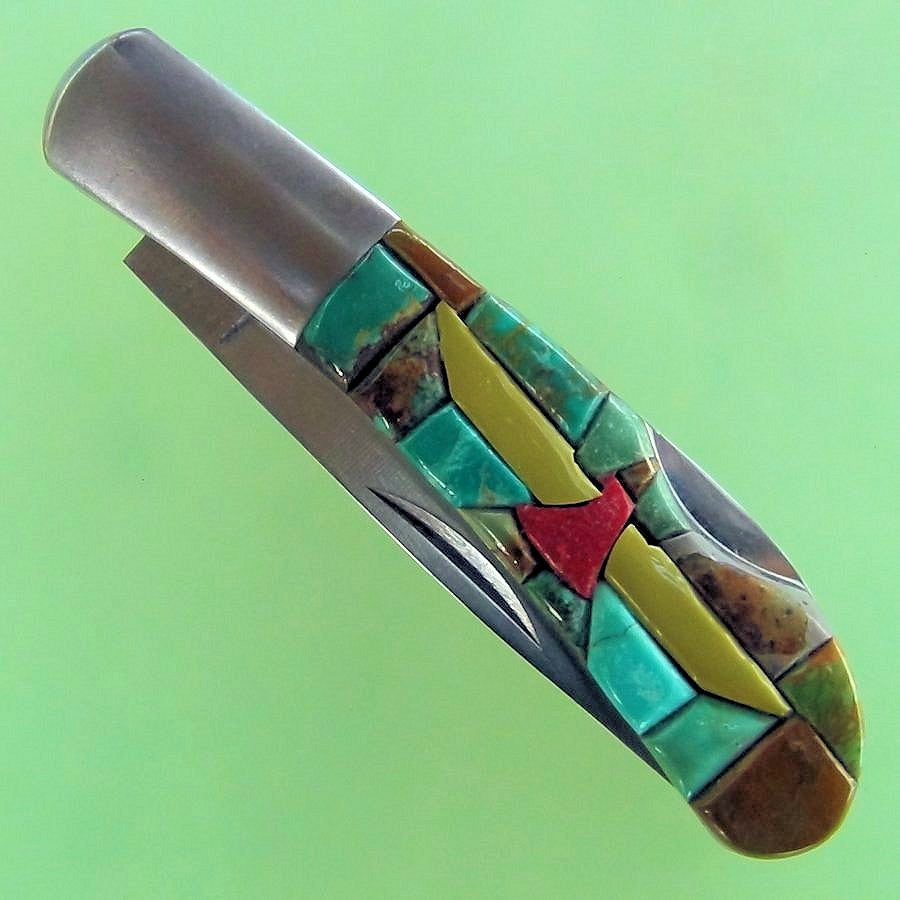 Couteau Pliant Thunderbird, Manche en Turquoise Overlay