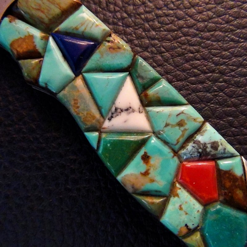 Couteau Pliant Overlay Turquoise