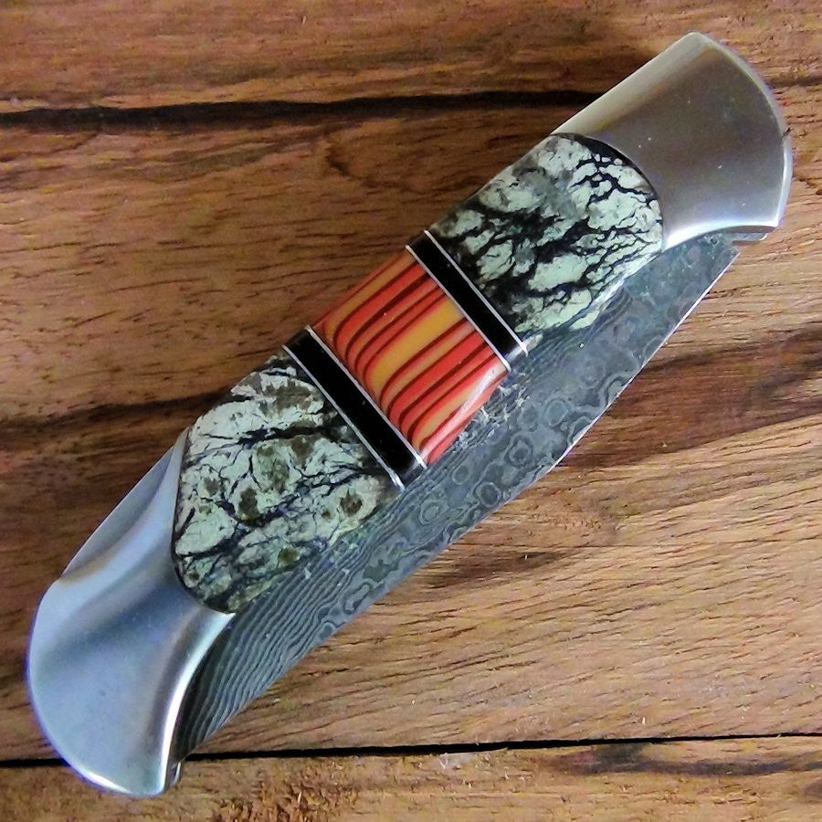 Couteau Pliant Manche en Serpentine