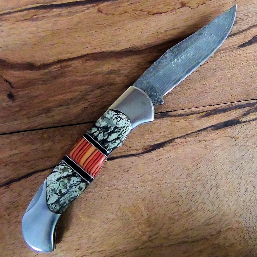 Couteau Pliant Manche en Serpentine