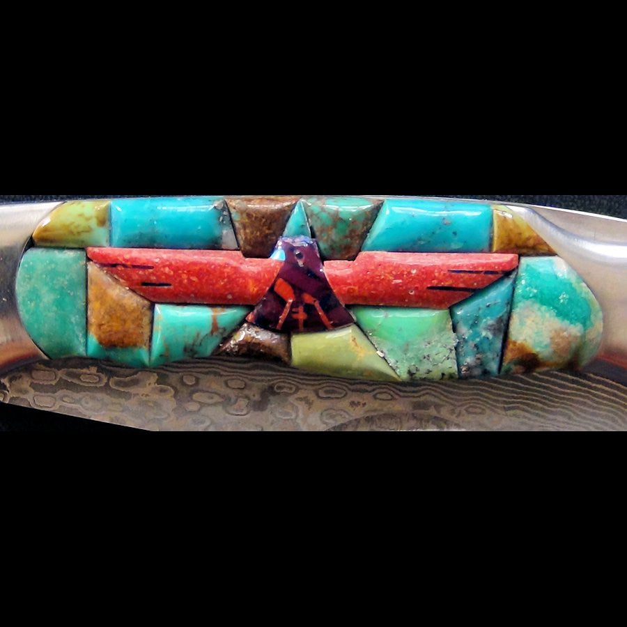 Couteau Pliant Thunderbird, Manche en Turquoise Overlay