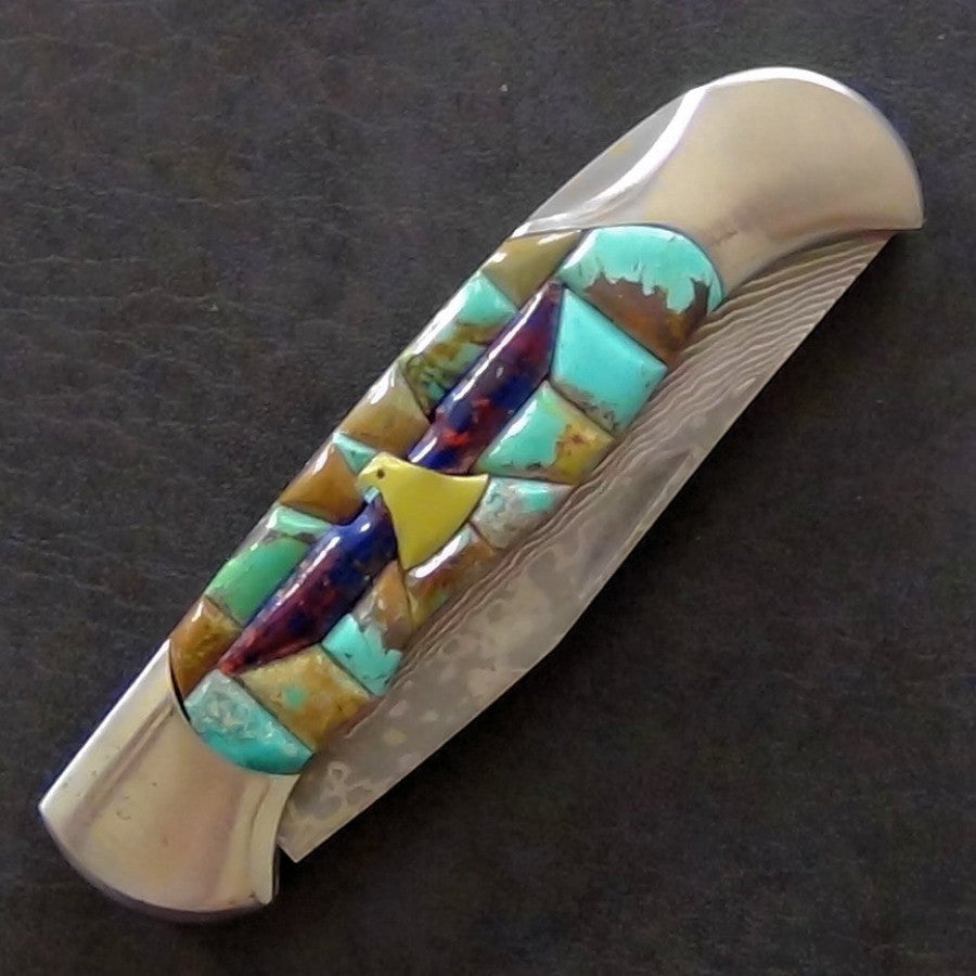 Couteau Pliant Thunderbird, Manche en Turquoise Overlay