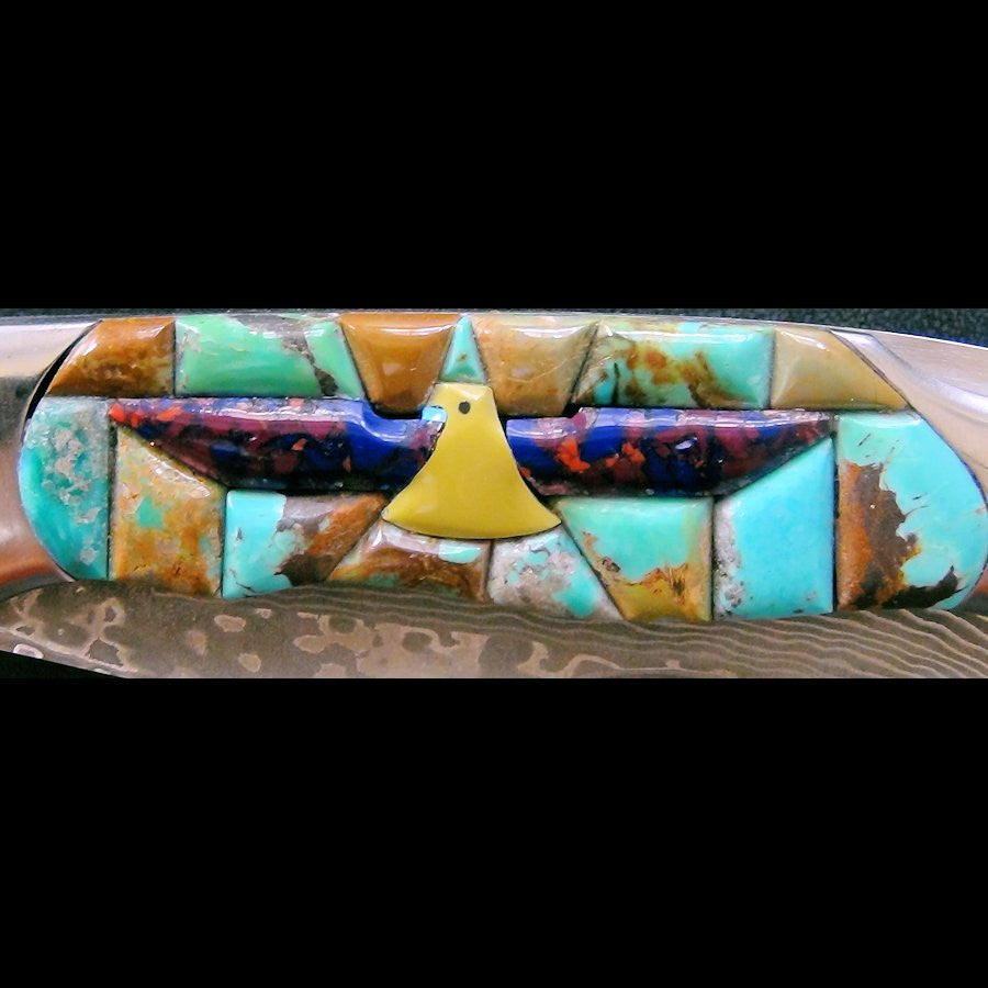 Couteau Pliant Thunderbird, Manche en Turquoise Overlay