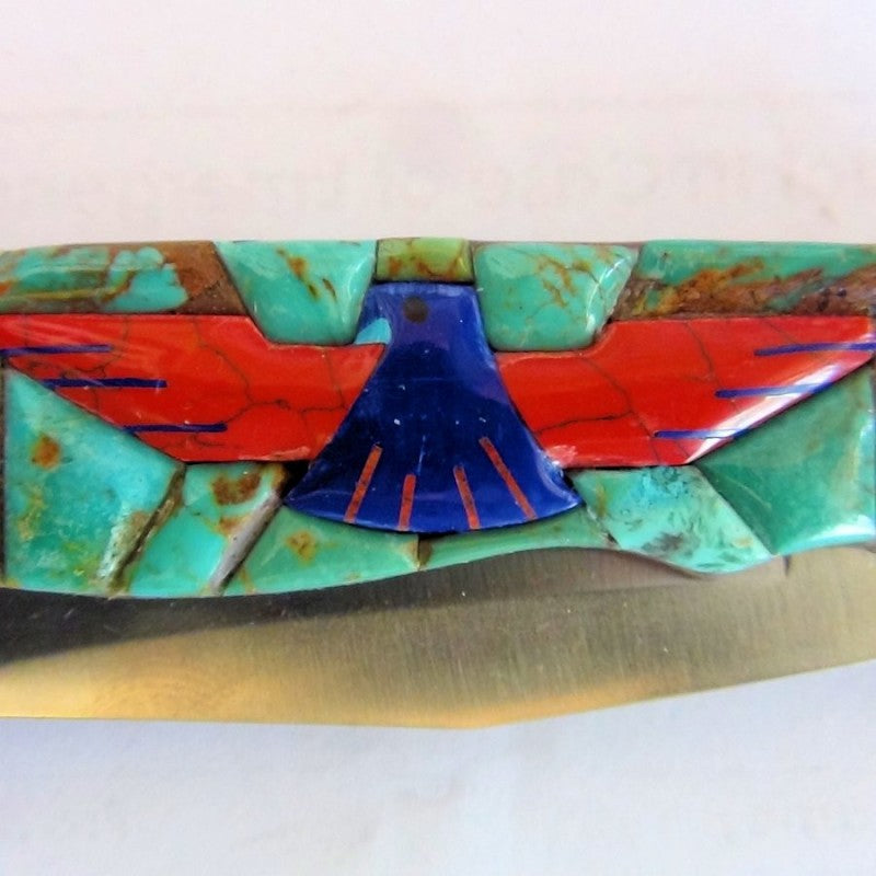 Couteau Pliant Thunderbird Fond Turquoise