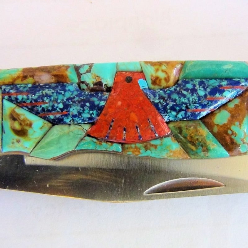 Couteau Pliant Thunderbird Fond Turquoise