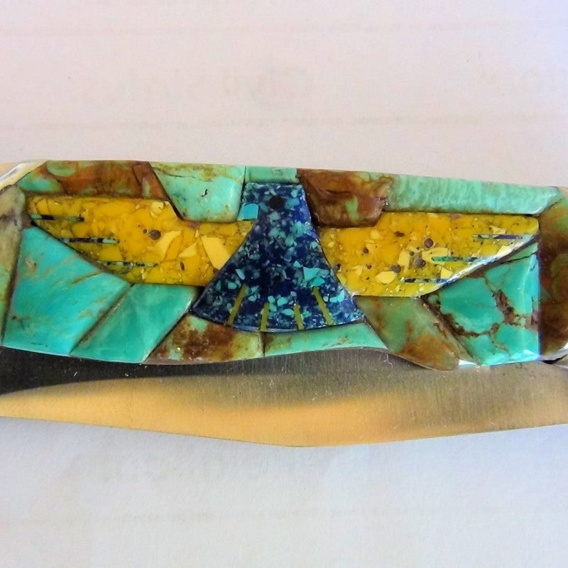 Couteau Pliant Thunderbird Fond Turquoise