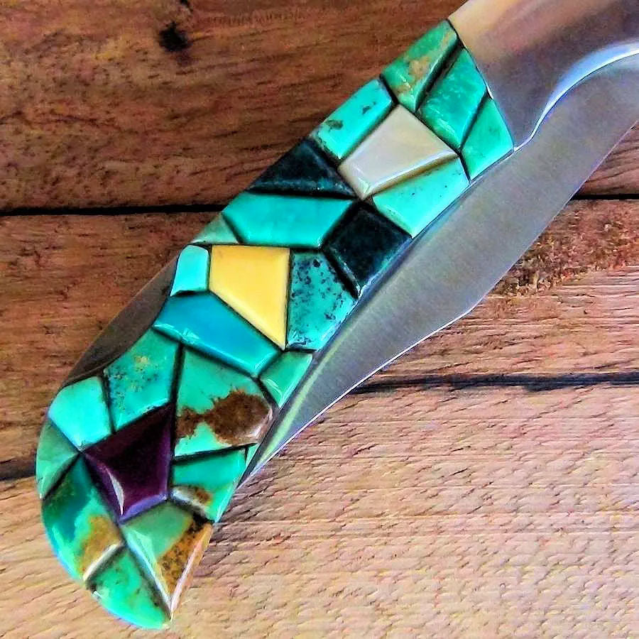 Couteau Pliant Overlay Turquoise Mod.2