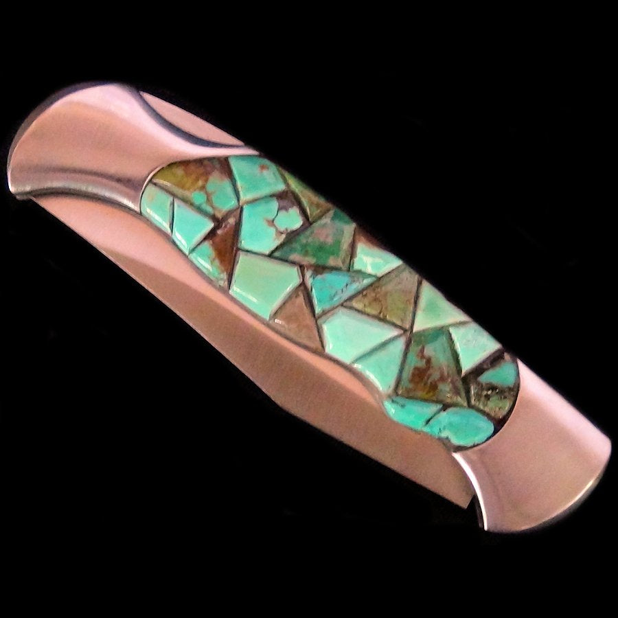Couteau Pliant Mosaique de Turquoise