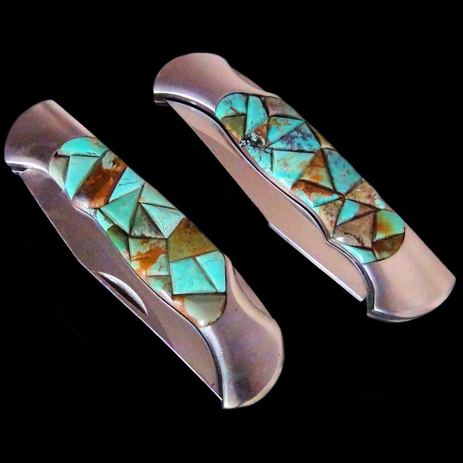 Couteau Pliant Mosaique de Turquoise