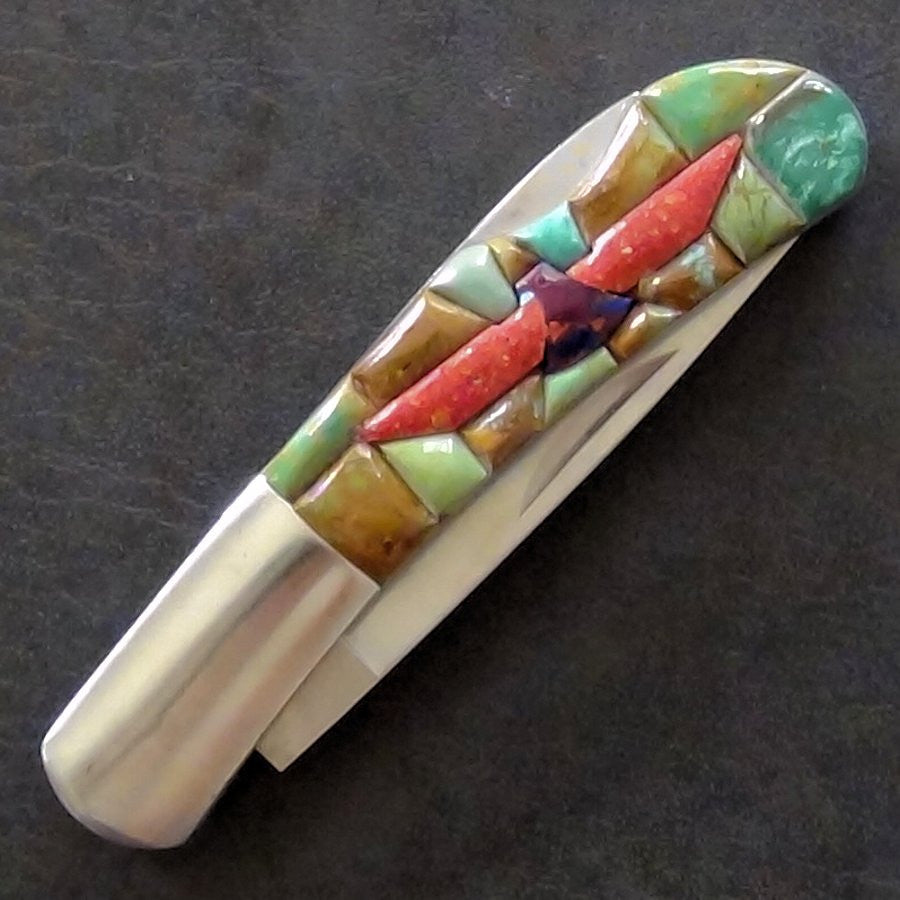 Couteau Pliant Thunderbird, Manche en Turquoise Overlay