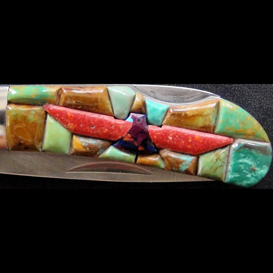 Couteau Pliant Thunderbird, Manche en Turquoise Overlay
