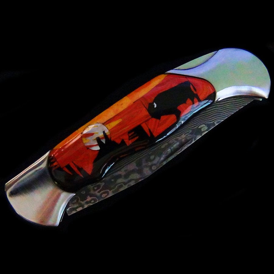 Couteau pliant Motif Bison