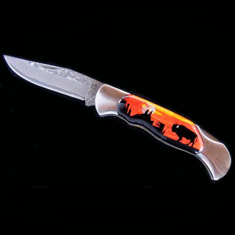 Couteau pliant Motif Bison