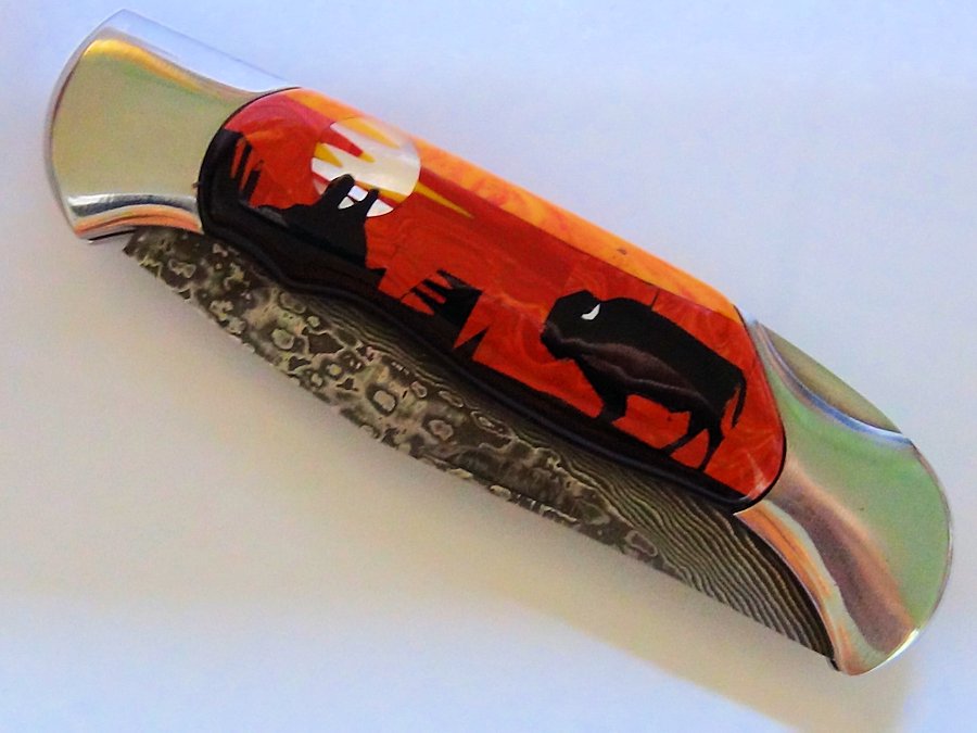 Couteau pliant Motif Bison