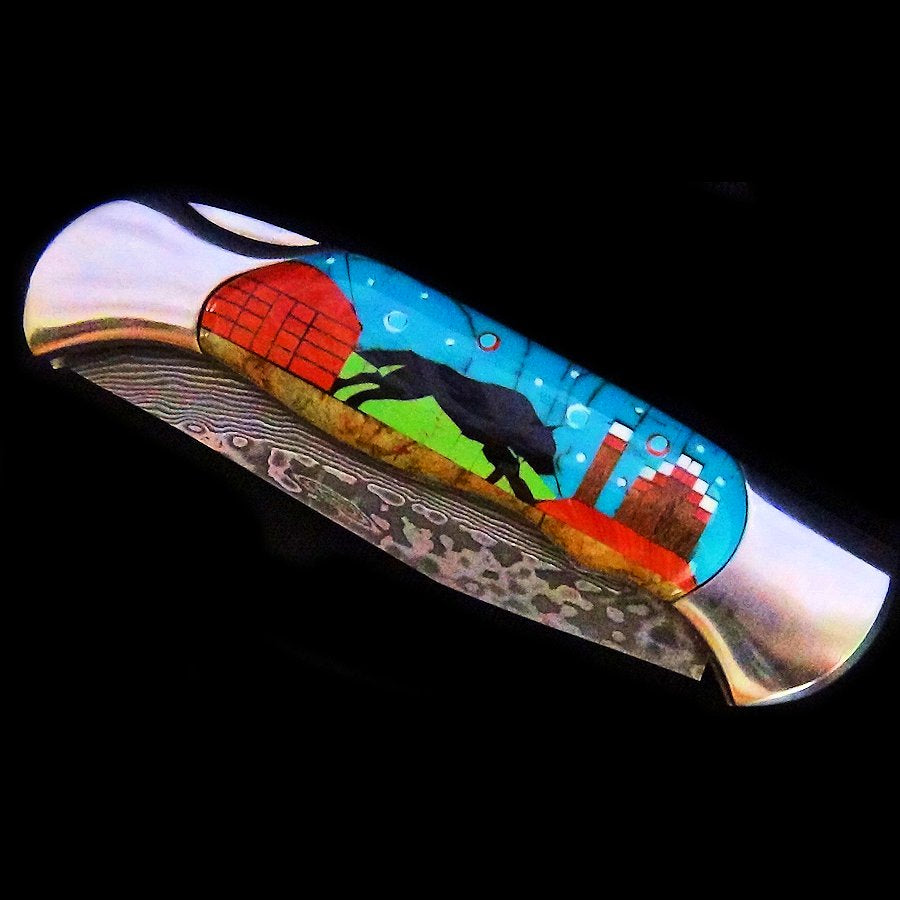 Couteau pliant Motif Loup