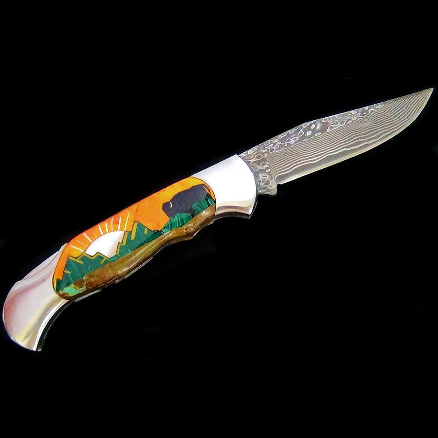 Couteau pliant Motif Bison