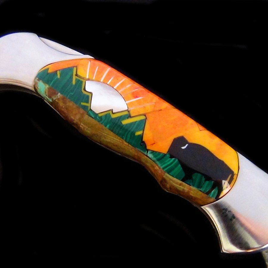 Couteau pliant Motif Bison