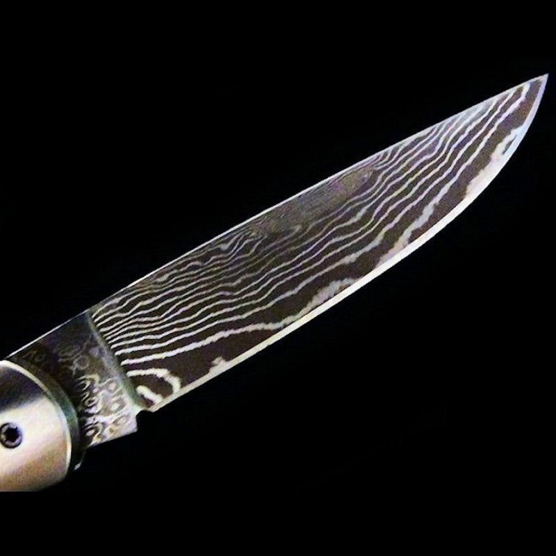 Couteau Pliant Manche Acacia Nacre