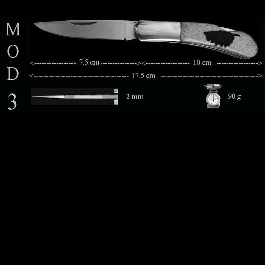 Couteau Pliant Manche Acacia Nacre