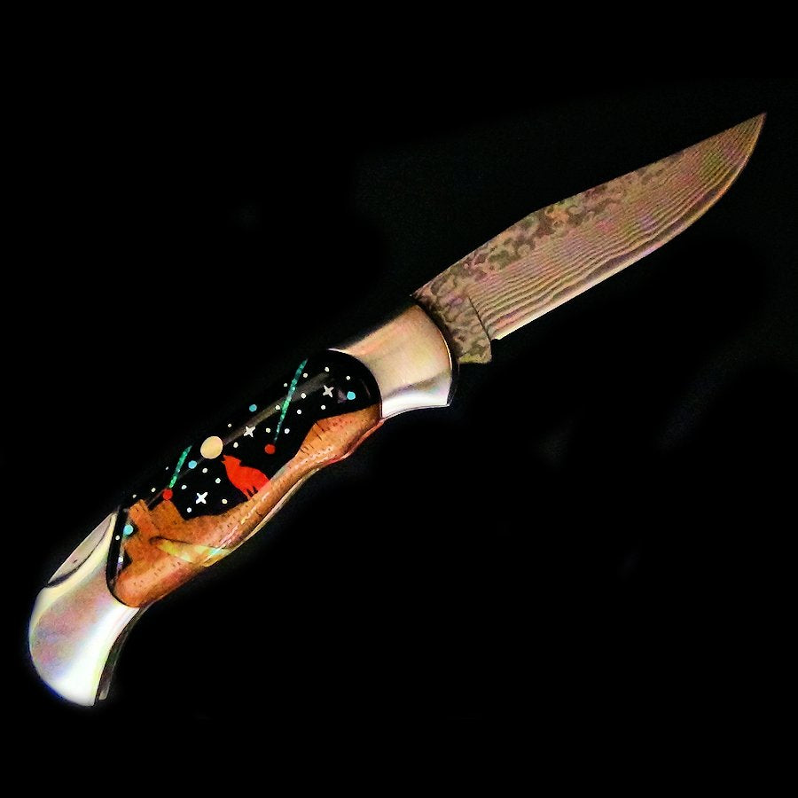 Couteau pliant Motif Loup