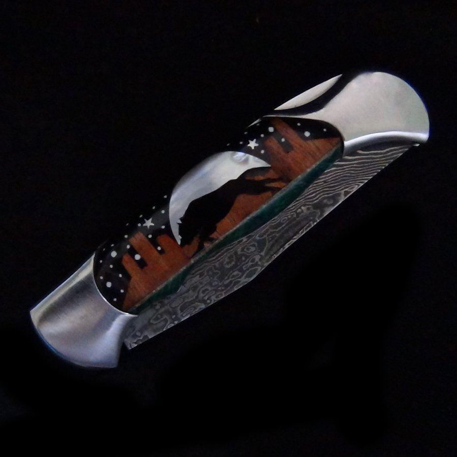 Couteau Pliant Running Wolf by Night