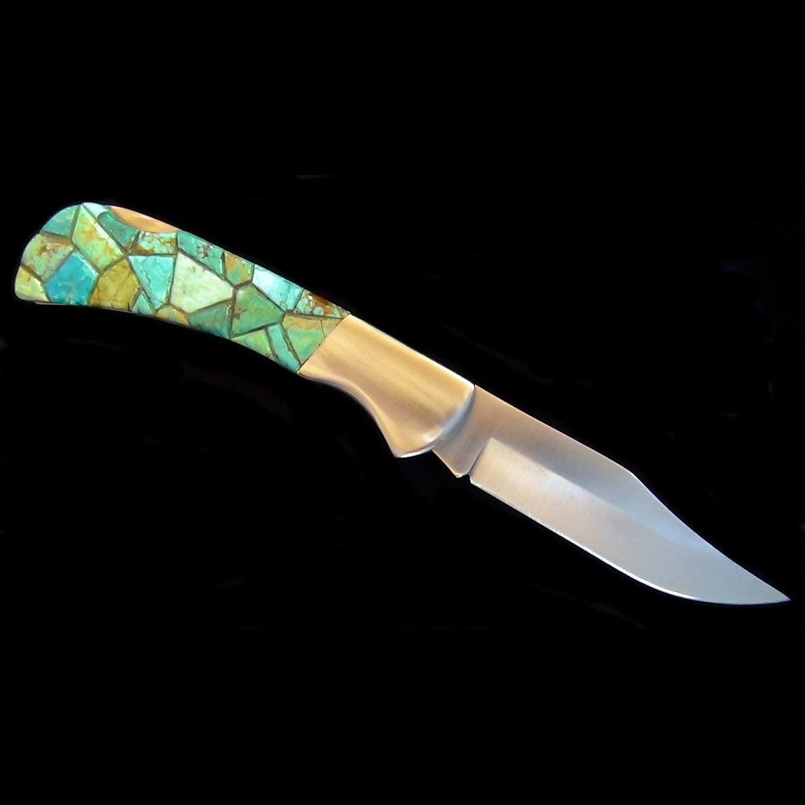 Couteau Pliant Mosaique de Turquoise