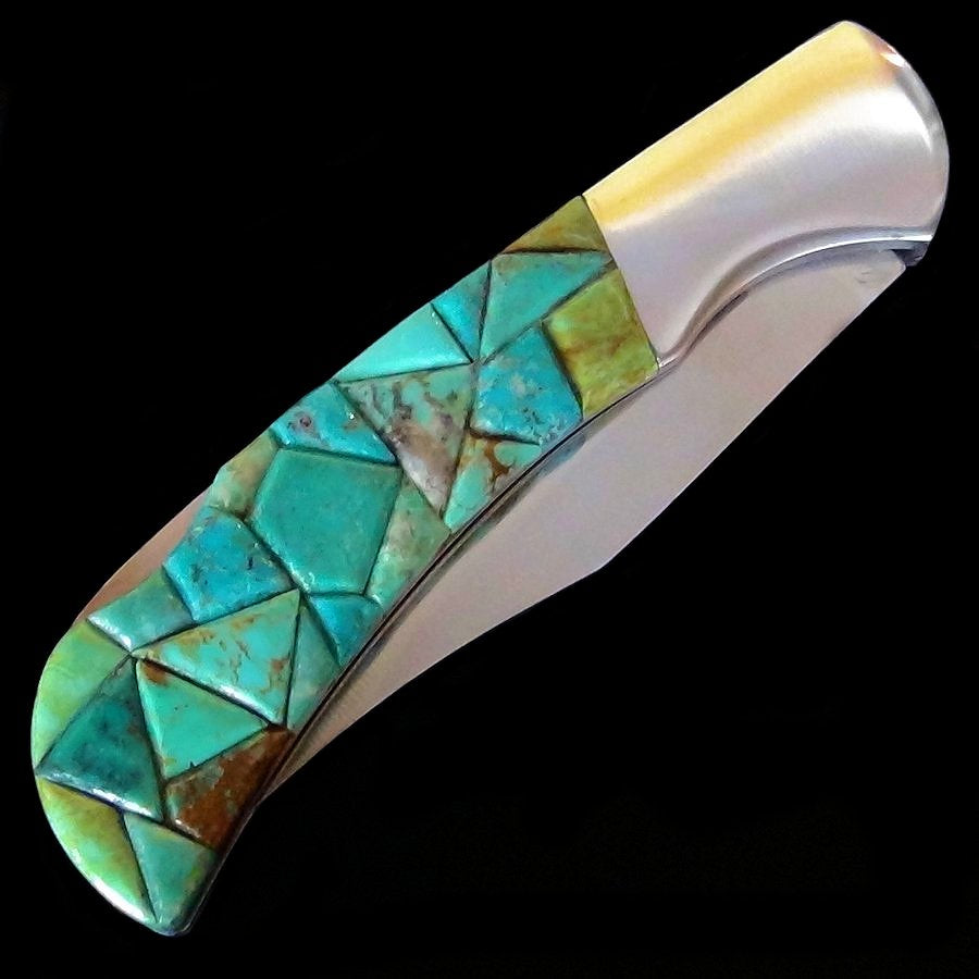 Couteau Pliant Mosaique de Turquoise