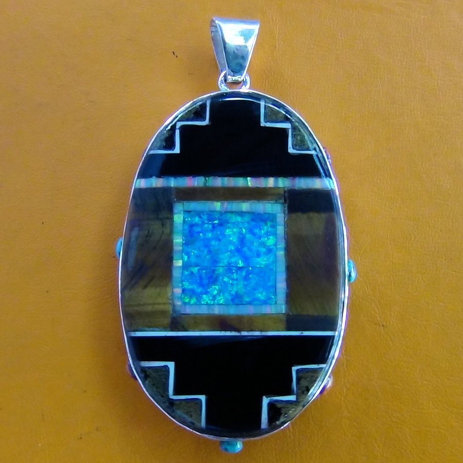 Pendentif Pueblo , Reversible, Double Face