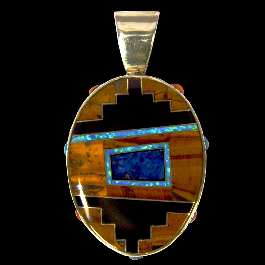 Pendentif Pueblo , Reversible, Double Face