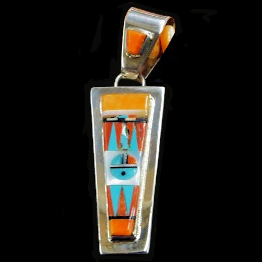 Pendentif Amérindien Dieu Soleil Zuni, Spondylus