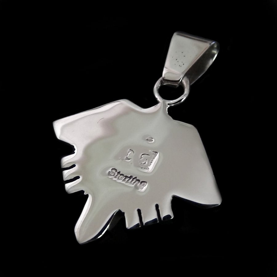 Pendentif Navajo Jeais Noir &amp; Opal Channel Inlay