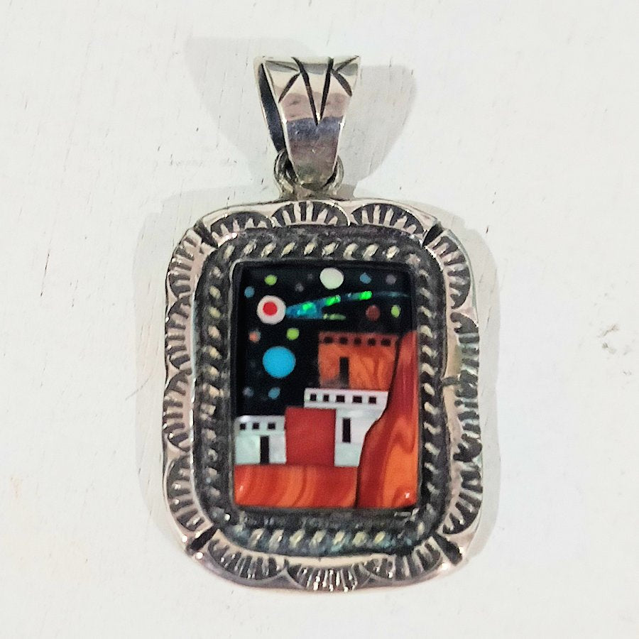 Pendentif Zuni Pueblo by Night
