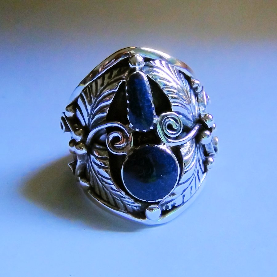 Bague pour Femme, Lapis Lazuli et Plumes, Pour Femme