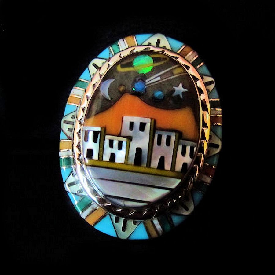 Bague Pueblo de Nuit Pour Femme en Argent 925