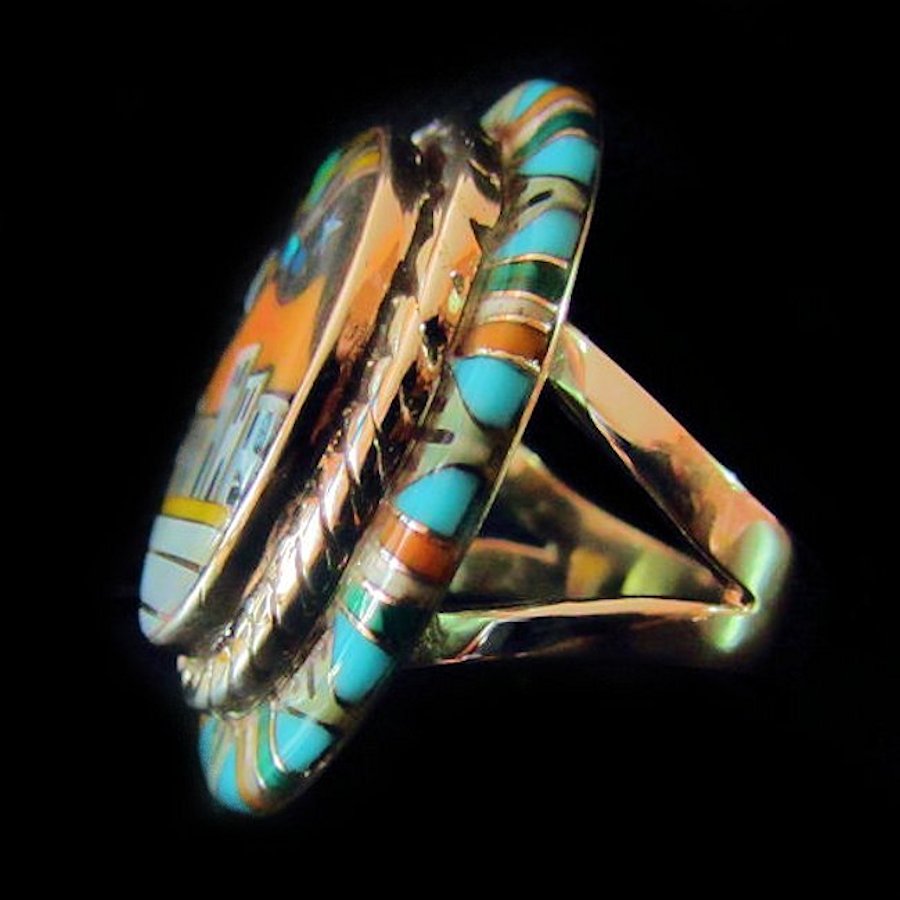 Bague Pueblo de Nuit Pour Femme en Argent 925