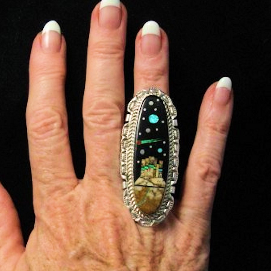 Bague Monument Valley By Night en Argent 925 Pour Femme