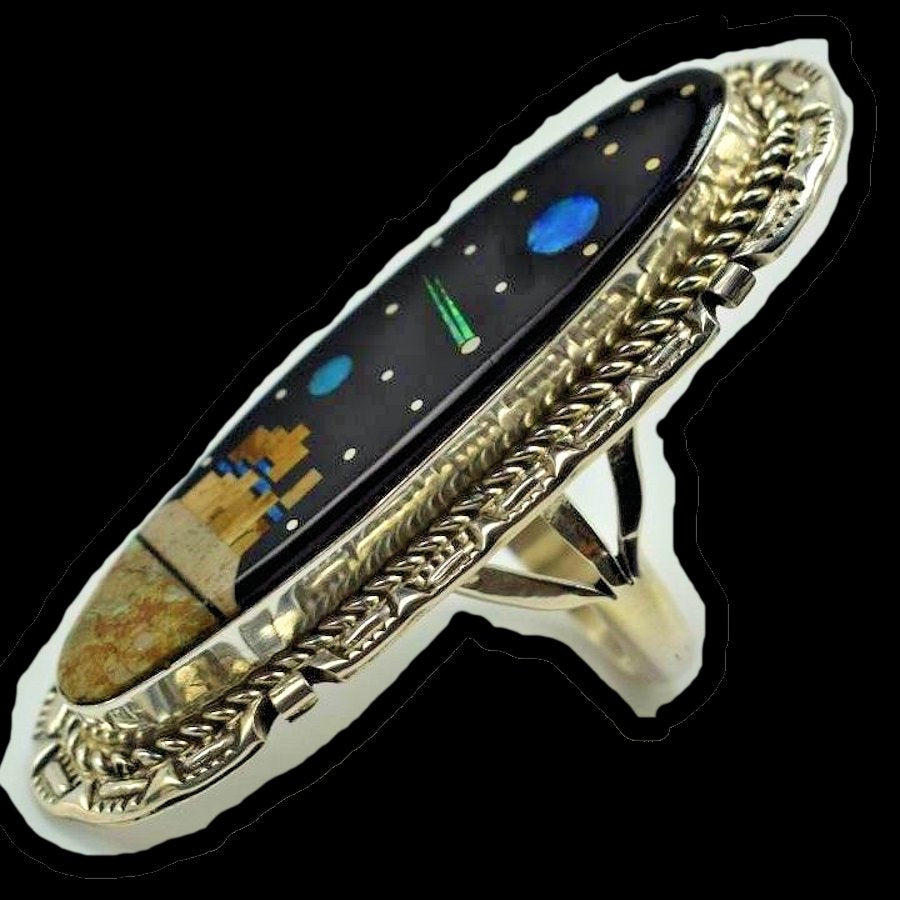 Bague Monument Valley By Night en Argent 925 Pour Femme