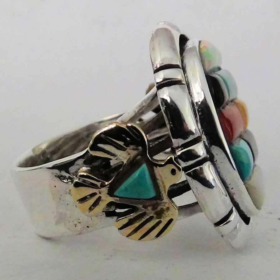 Bague Navajo Cobblestone Inlay Multicolores
