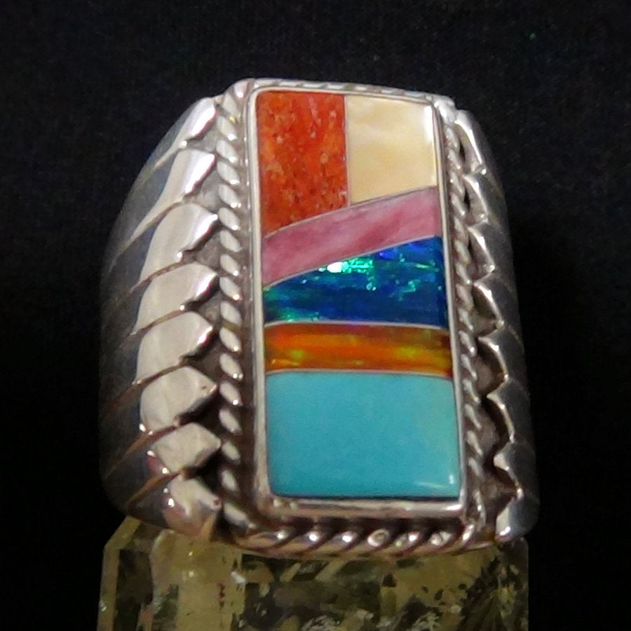 Bague Chevalière Zuni, Multicolore