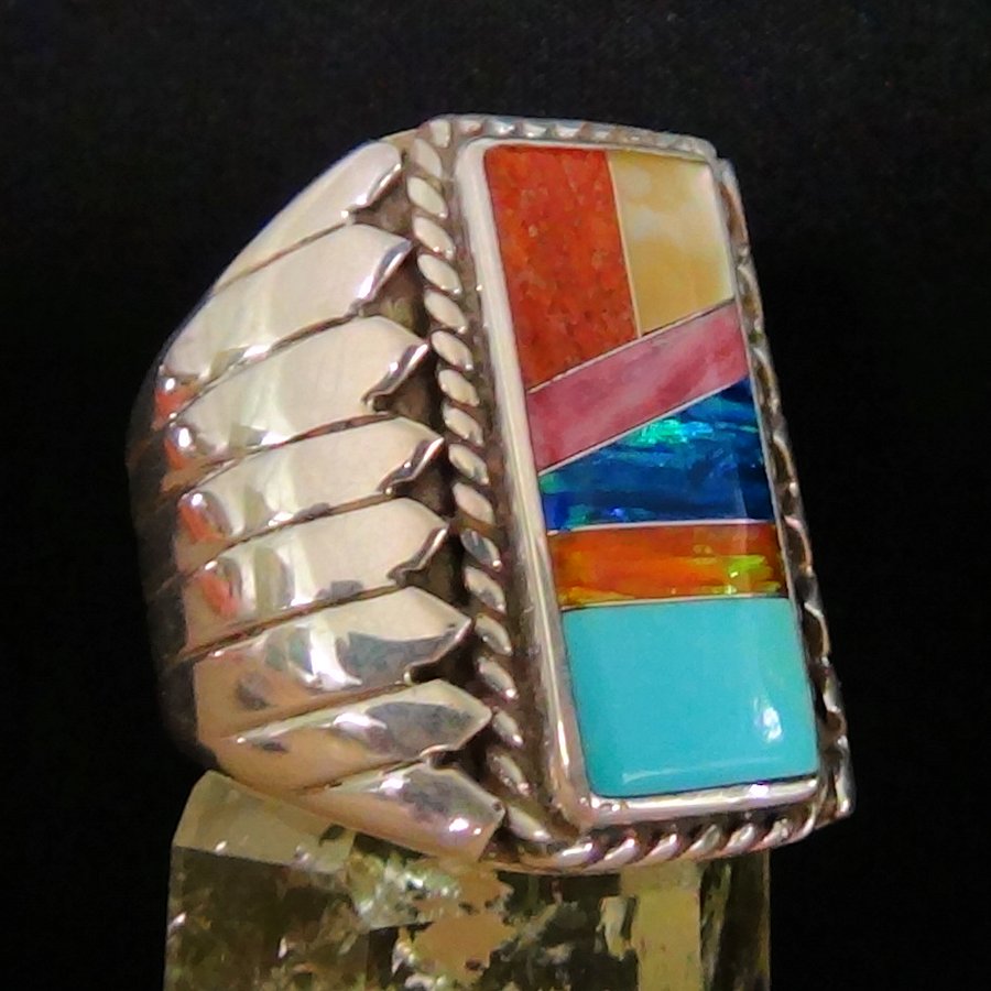 Bague Chevalière Zuni, Multicolore