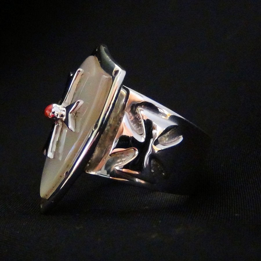 Bague Chevalier Ordre Templier Croix de Malte en Argent