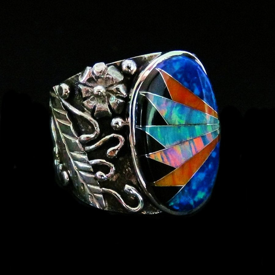 Bague Chevaliere Navajo 3 Plumes