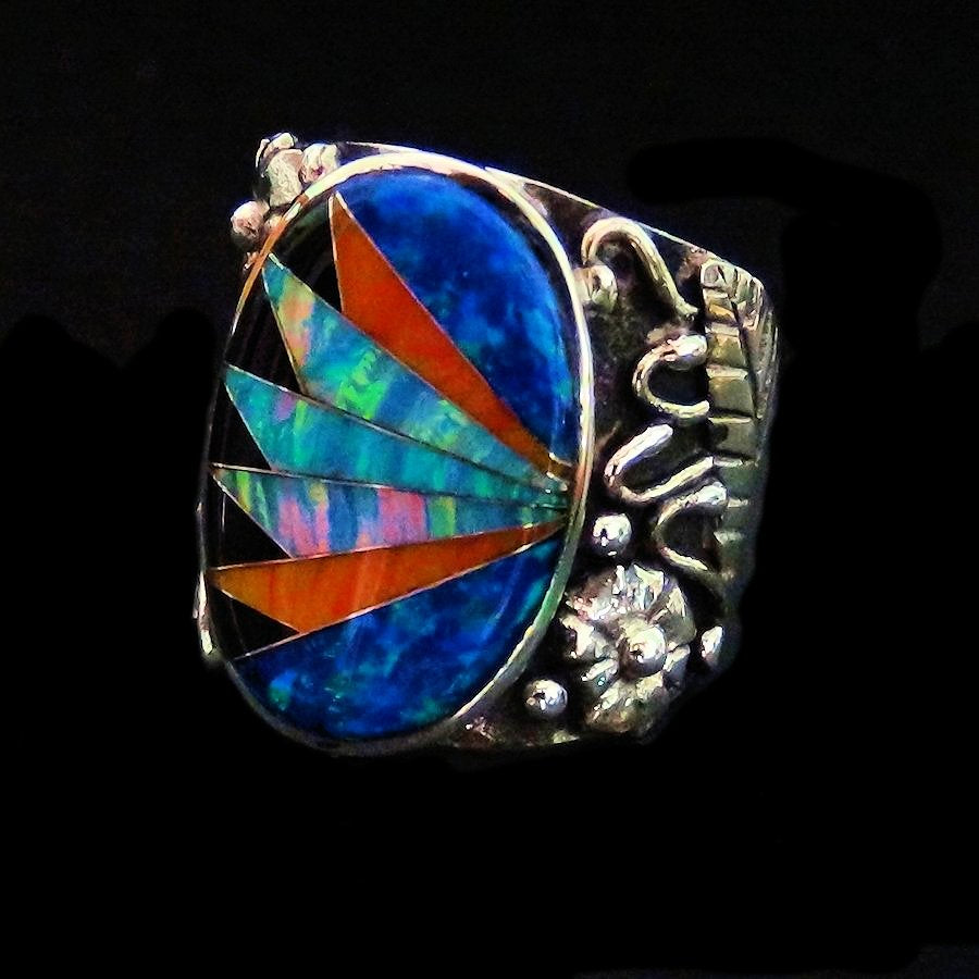 Bague Chevaliere Navajo 3 Plumes